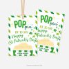 ST-PATRICKS-DAY-TAGS-POPCORN-POPPIN-BY-00B green st patrick's day labels for popcorn class gifts that read "poppin' by to say happy st patrick's day"