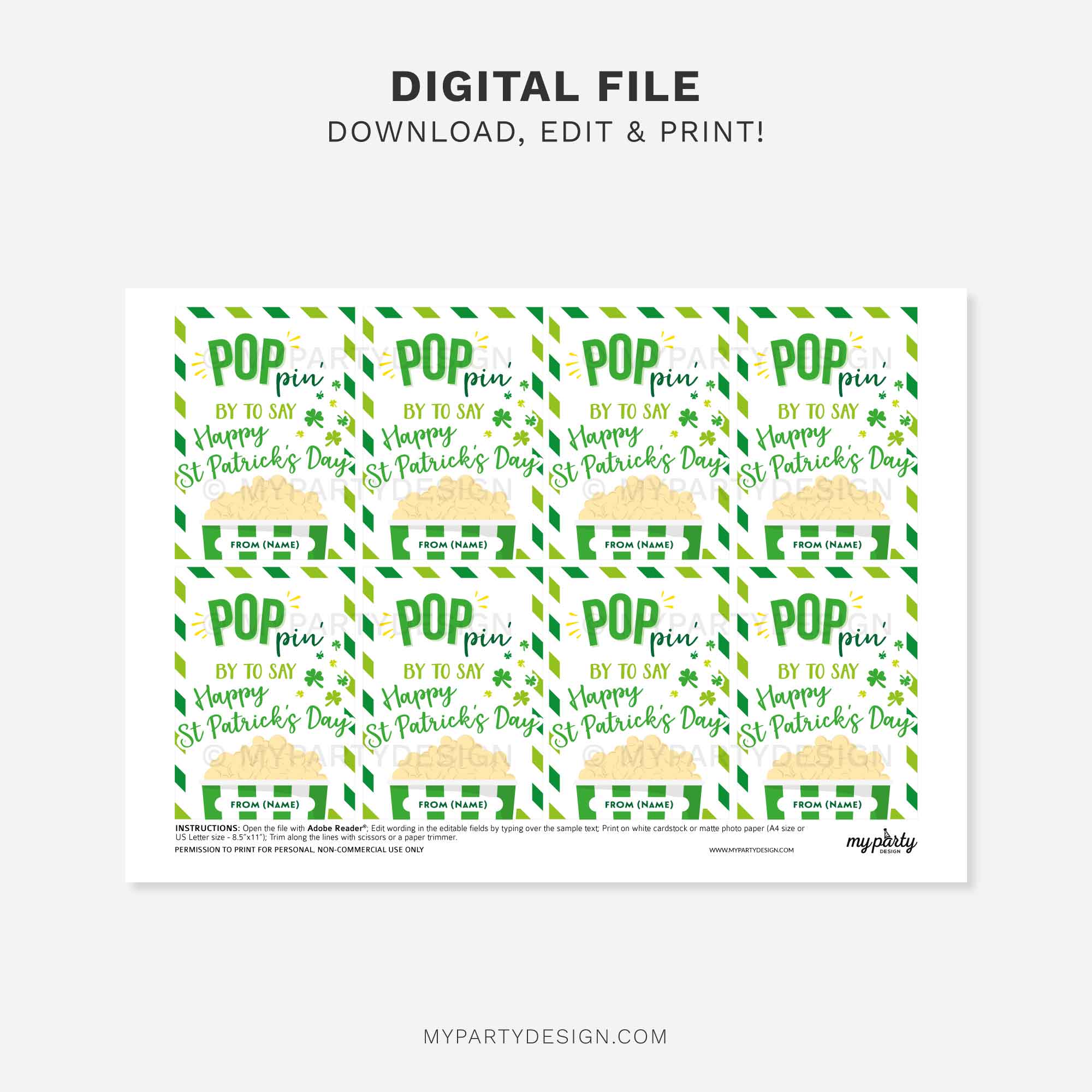 ST-PATRICKS-DAY-TAGS-POPCORN-POPPIN-BY-00C printable st Patrick's day popcorn git tags for teacher appreciation or class gifts