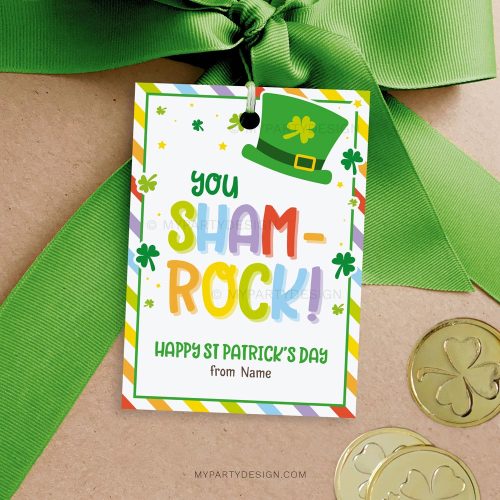 You Sham-Rock St Patrick's Day tags for class gifts