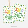 st patrick's day gift tags that read "I squish you a happy st patrick's day"