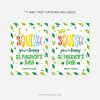 we squish you a happy st patricks day gift tag