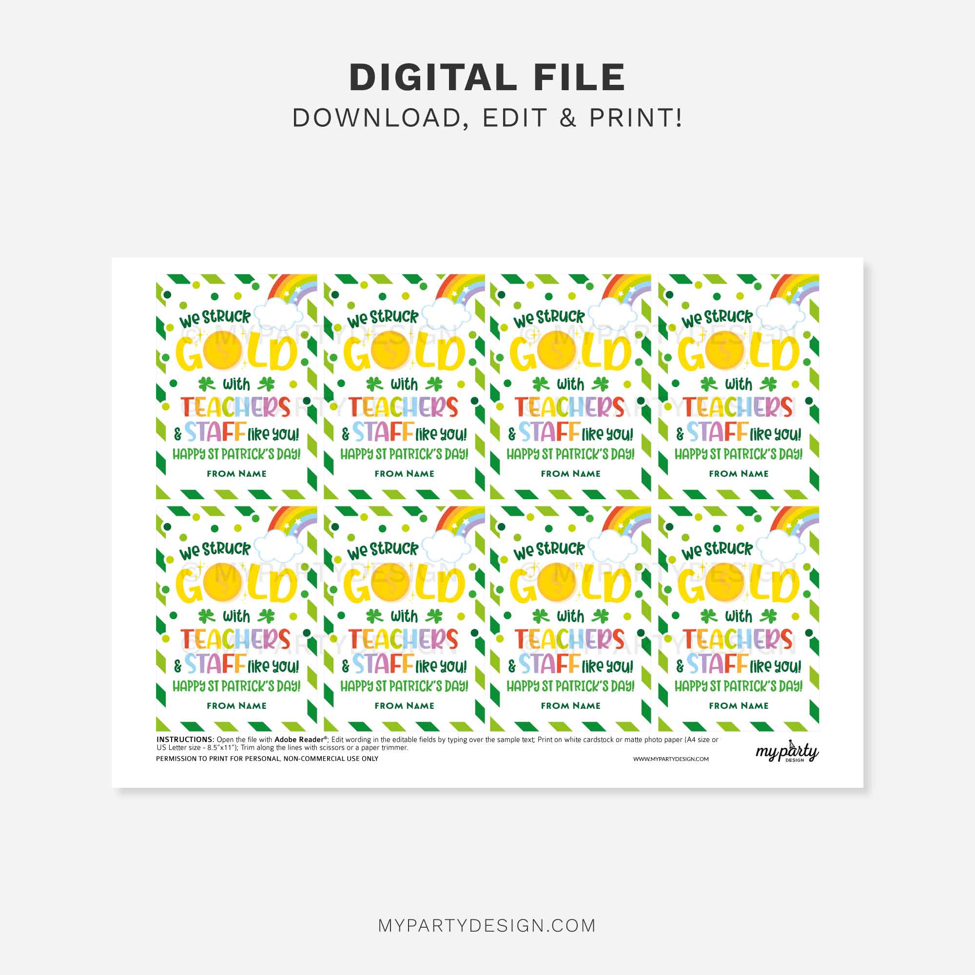 ST-PATRICKS-DAY-TAGS-STRUCK-GOLD-TEACHERS-AND-STAFF-00C printable teachers and staff gold st Patrick's day gift tag for st patty's teacher gifts