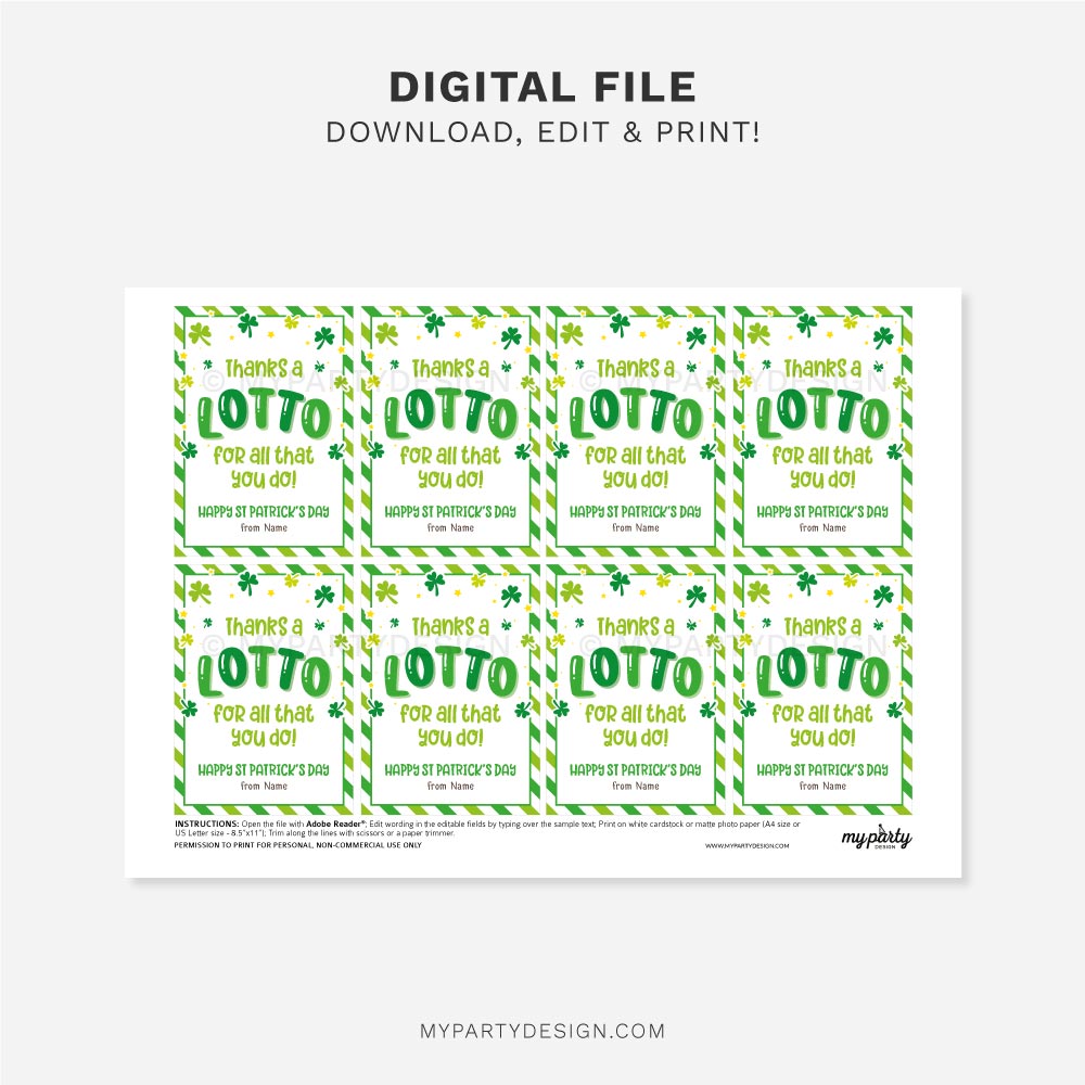 ST-PATRICKS-DAY-TAGS-THANKS-LOTTO-00C printable Lotto t Patrick's Day tags for St Patrick's Day appreciation gifts