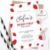 Strawberry Birthday Invitation