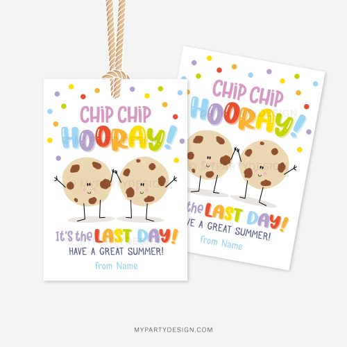 cookie last day of school tag for end of school year gifts