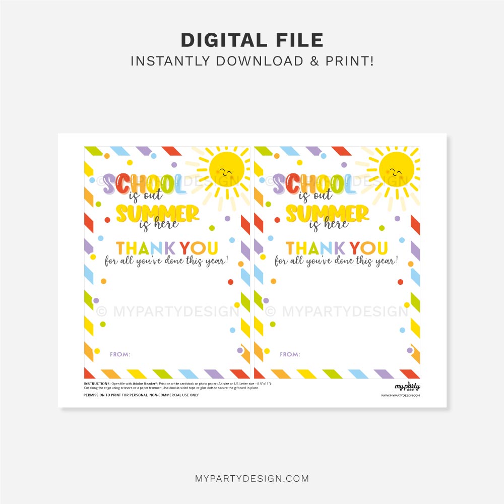 SUMMER-GIFT-CARD-HOLDER-SCHOOL-IS-OUT-00B printable end os school gift card holder for teacher gifts