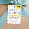summer hip hip hooray gift tag for last day of school class gifts