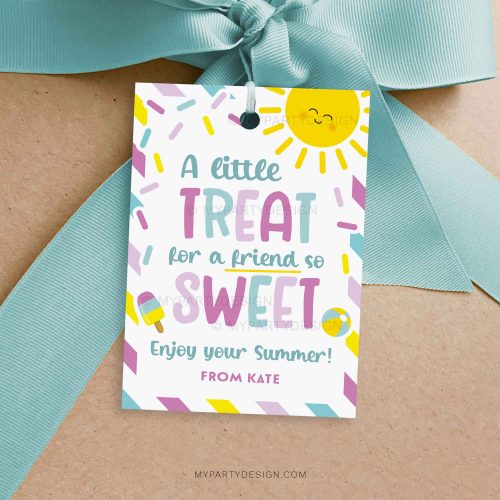 little treat for a friend so sweet gift tag for Summer class gifts