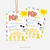 last day of school gift tags that read "poppin' by to wish you a happy summer"