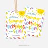 last day of school gift tags that read "hope your summer is popping with fun"