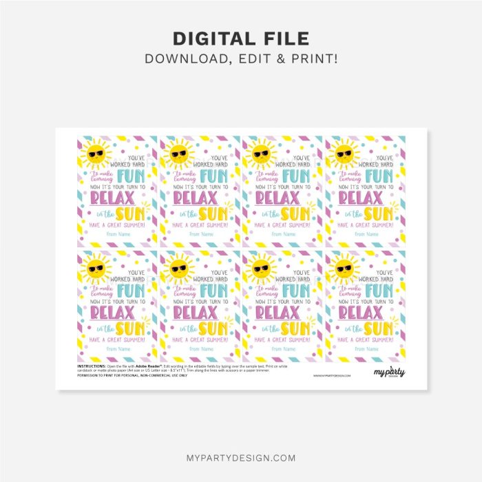 printable end of year gift tags for teacher gifts