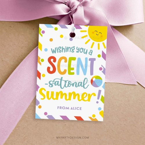 scent-sational summer gift tag for school staff or teacher appreciation gifts