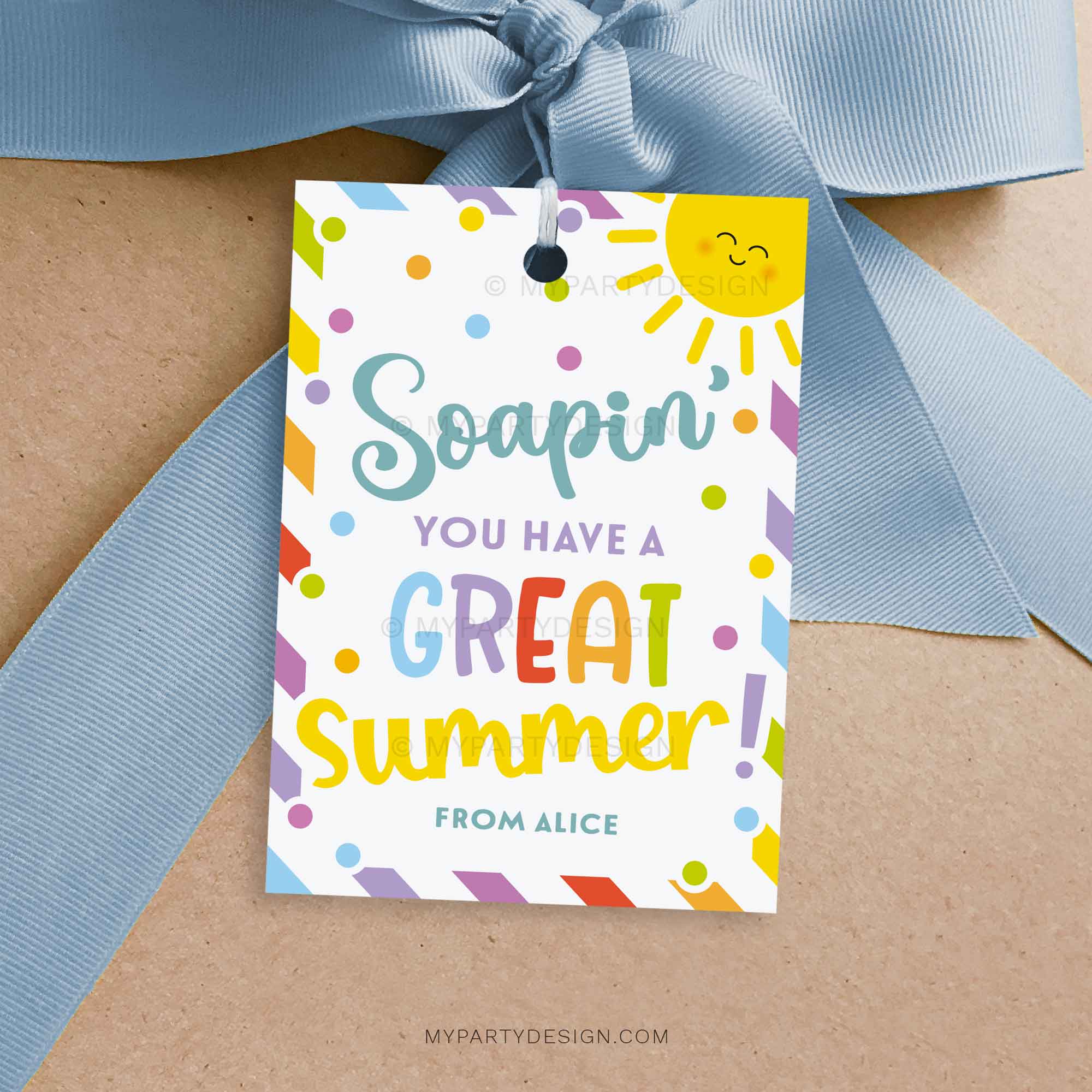 SUMMER-SOAPIN-SOAP-GIFT-TAGS-00A summer soap gift tag for teachers, staff or coworker gifts