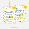 last day of school gift tags that read "soapin' you have a great summer"