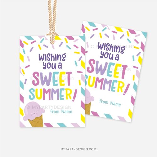 end of school gift that that reads "wishing you a sweet summer"