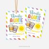 last day of school gift tags that read "thanks a latte for all that you do. enjoy your summer"