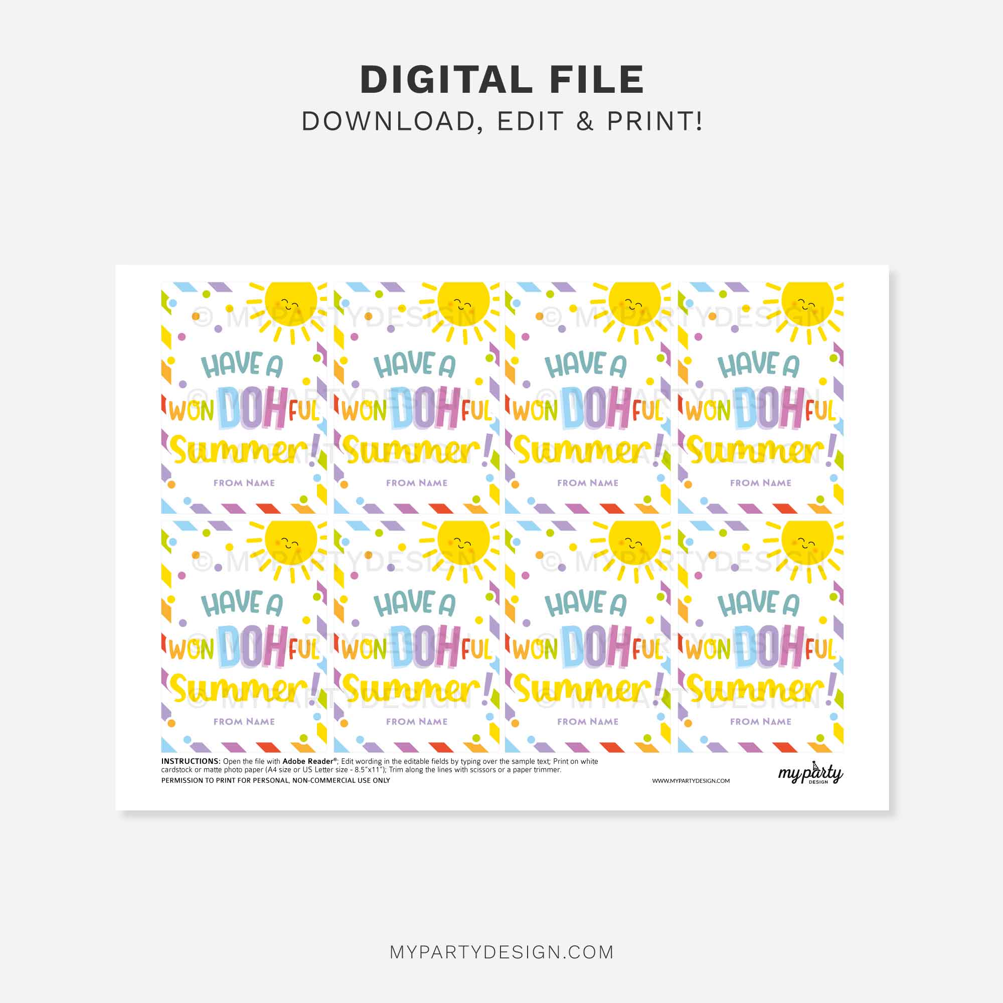 SUMMER-WONDOHFUL-PLAY-DOUGH-GIFT-TAGS-00C printable won-doh-ful summer play dough gift tag for last day of school class gifts