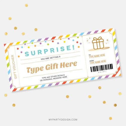 surprise gift voucher template printable