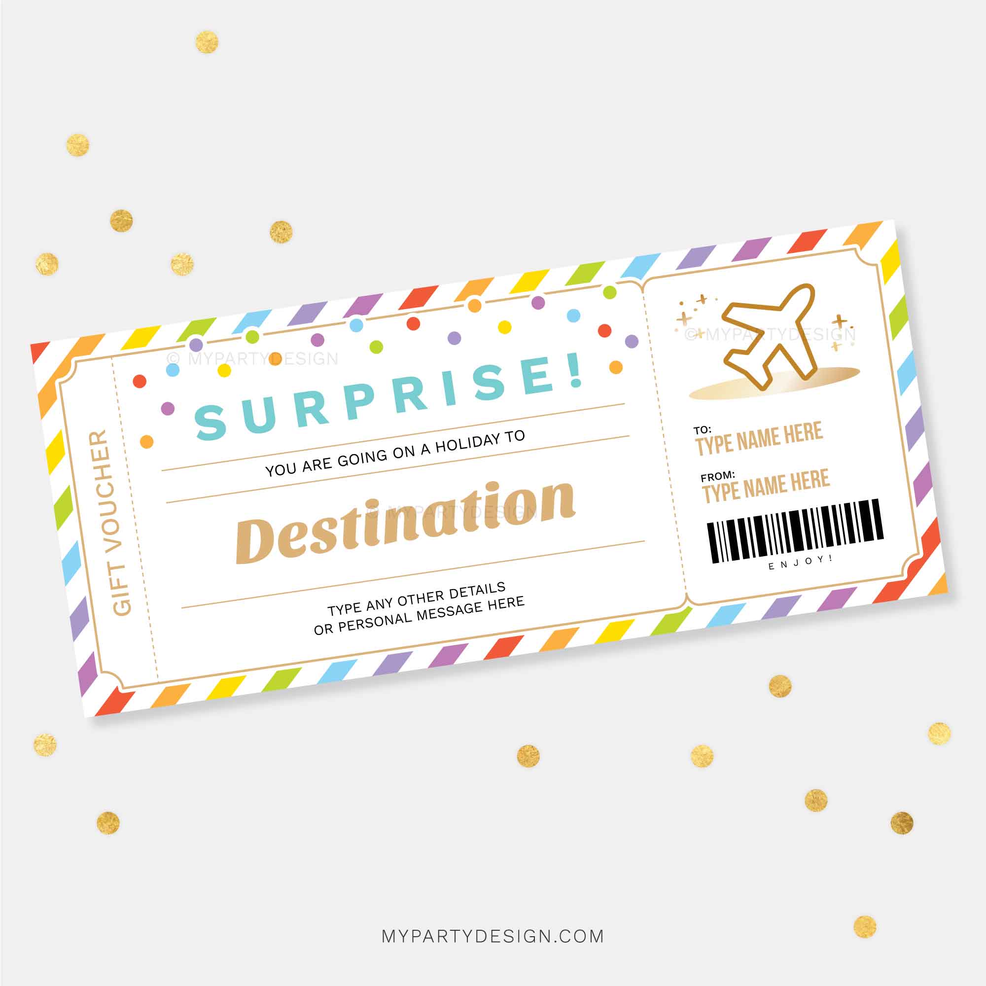 SURPRISE-GIFT-VOUCHER-HOLIDAY-00A surprise holiday gift voucher template template printable