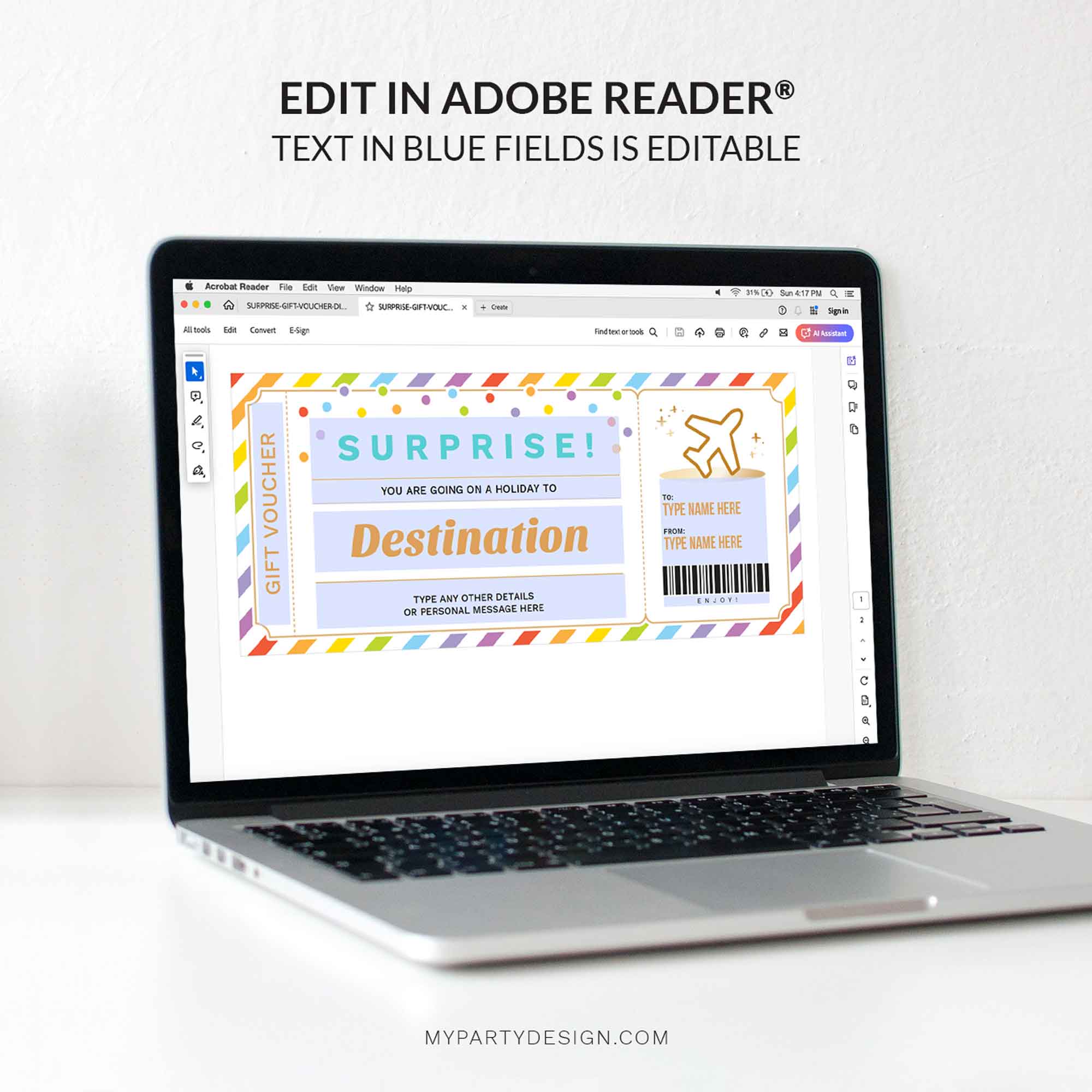 SURPRISE-GIFT-VOUCHER-HOLIDAY-00D editable surprise holiday gift voucher template template