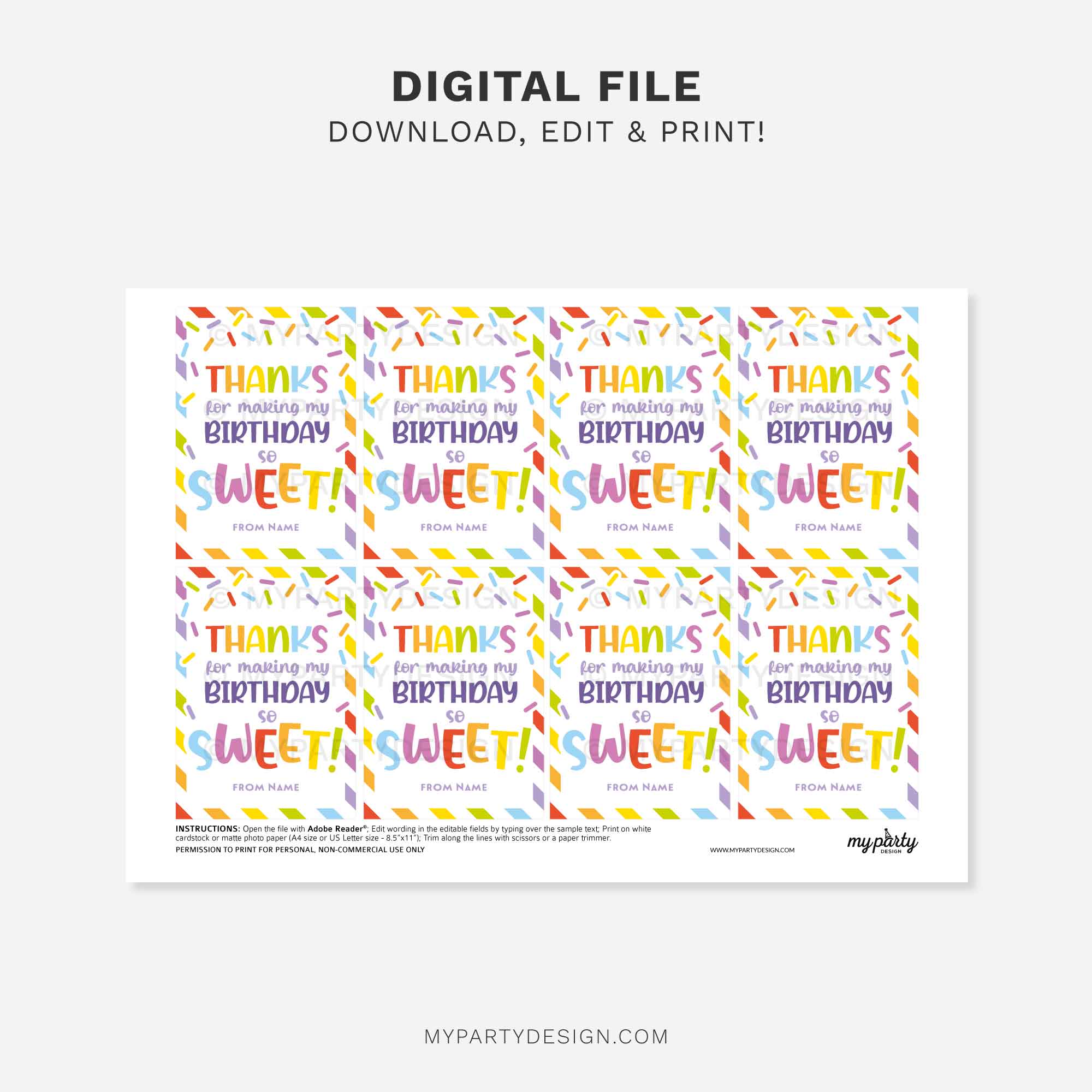 THANK-YOU-TAGS-BIRTHDAY-SO-SWEET-00C printable so sweet birthday class gift tag for kids birthday party favors