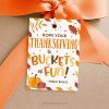thanksgiving buckets with fun gift tag for fall class gifts