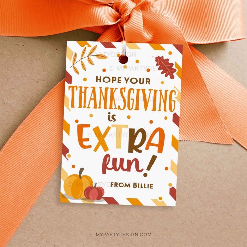 thanksgiving extra fun gift tag for fall bubble gum class gifts