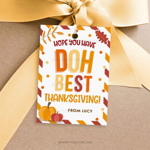 have DOH best thanksgiving gift tag for play dough class gifts