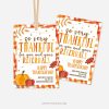 fall themed thanksgiving client appreciation gift tags that read "so very thankful for you and your referrals"