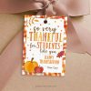 thankful for students Thanksgiving gift tag for school class gifts from teacher