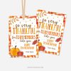 fall themed team appreciation gift tags that read "so very thankful for team members like you. happy thanksgiving"