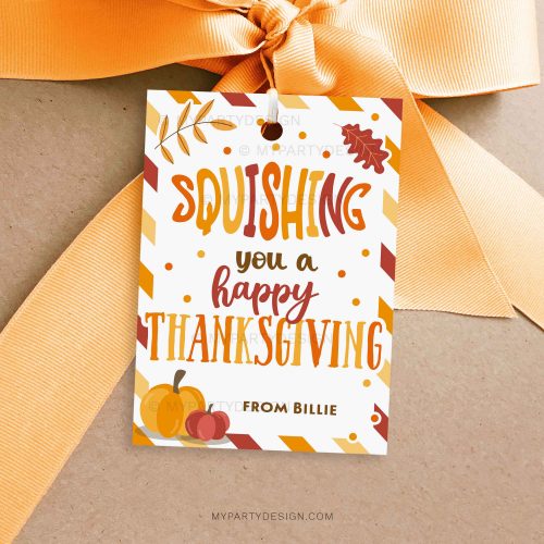 squishing you a happy thanksgiving gift tag for fall class gifts