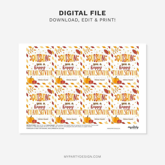 printable squishing you a happy thanksgiving gift tag for fall class gifts