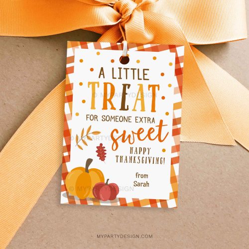 thanksgiving treat for someone sweet gift tag for thanksgiving gifts