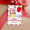 berry sweet friend valentine gift tag for class valentines gifts