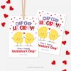 Valentine's Day gift tags for chips that read "chip chip hooray, have a happy Valentine's Day"