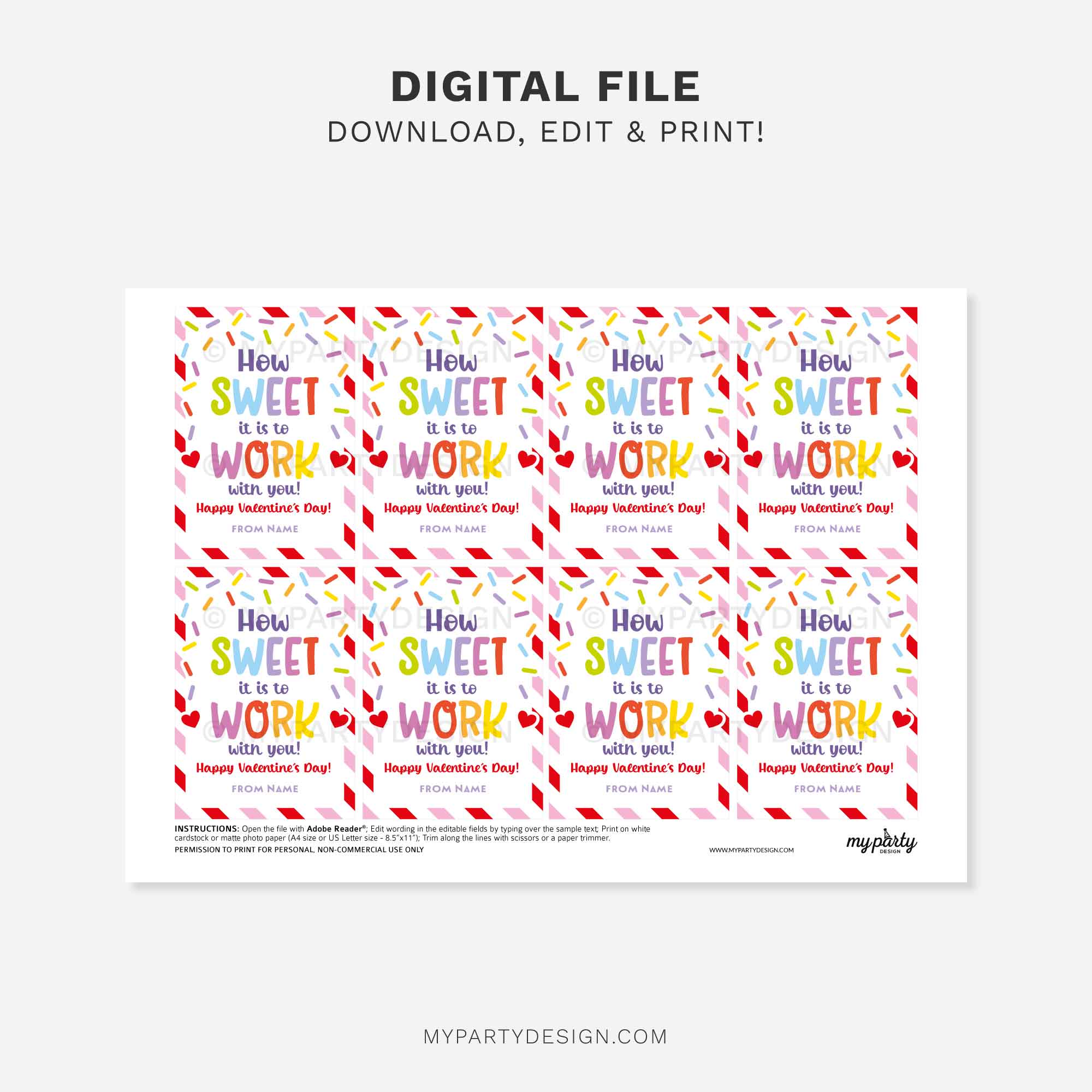 VALENTINES-GIFT-TAGS-HOW-SWEET-IT-IS-WORK-00C printable how sweet work valentines gift tag for coworkers, employees or staff gifts