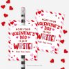 Valentine's Day pencil tag for class valentines gifts