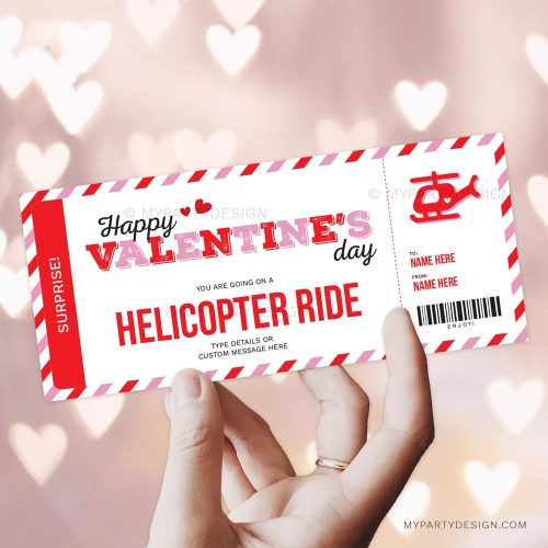 valentine's day gift voucher for helicopter ride