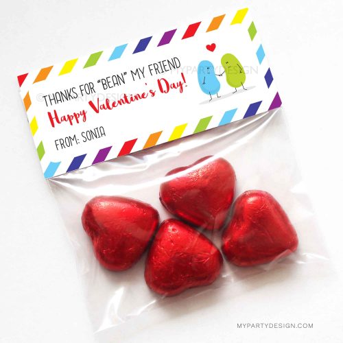 jelly beans valentine bag toppers for kids valentines class gifts