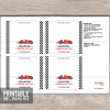 printable race car valentines bag topper