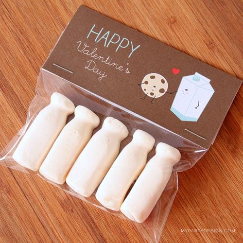 printable cookies and milk valentine's day labels for kids
