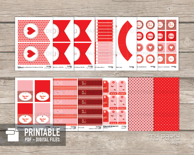 printable valentines day party printables