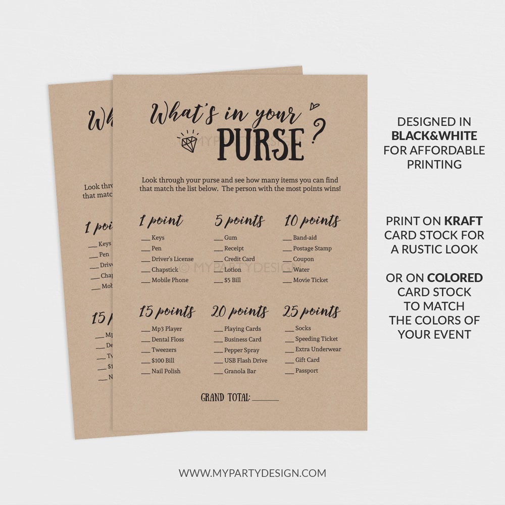 WEDDING_GAMES-08A printable what's in your purse game