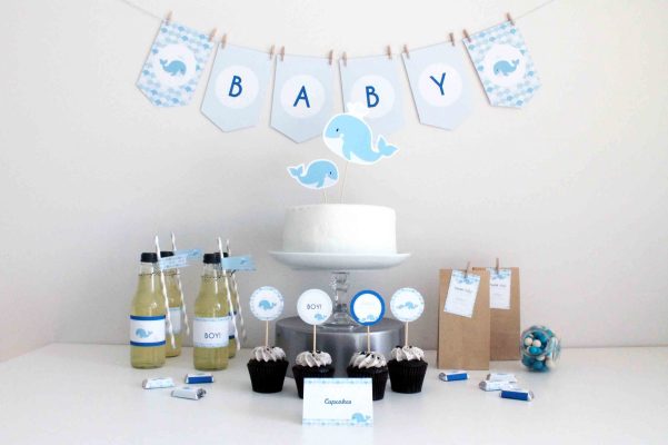 whale baby shower party ideas and decorations