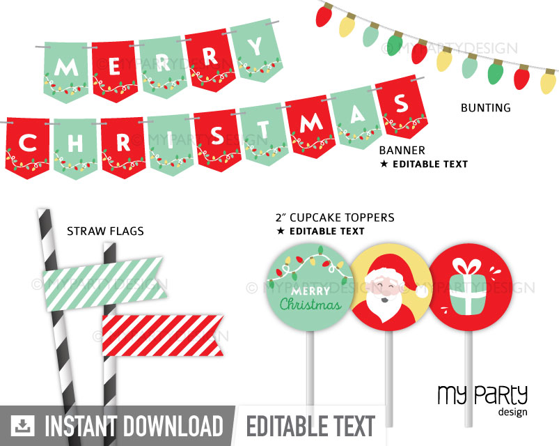 Christmas Party Printables and ideas - My Party Design