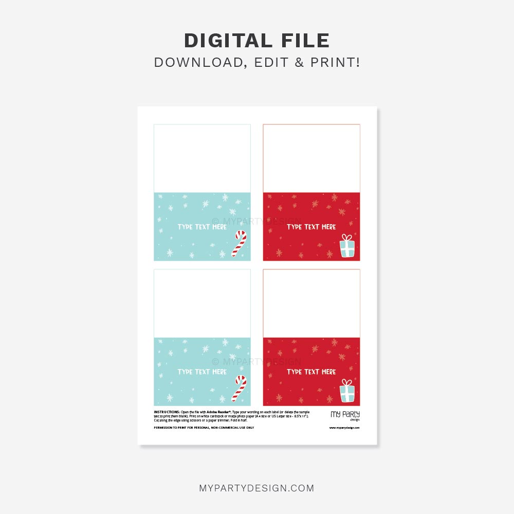 XMAS_BEAR-FOOD_LABELS-02 christmas party food labels printable