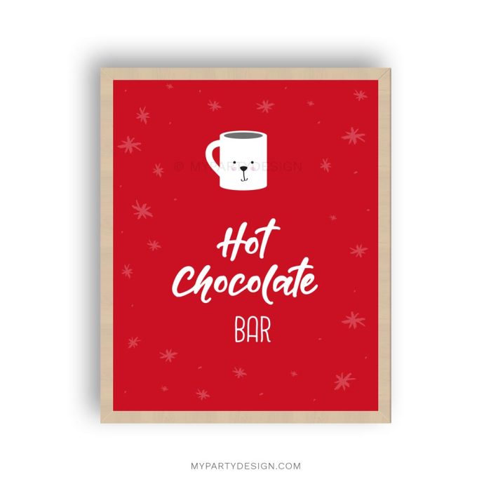 printable hot chocolate bar sign