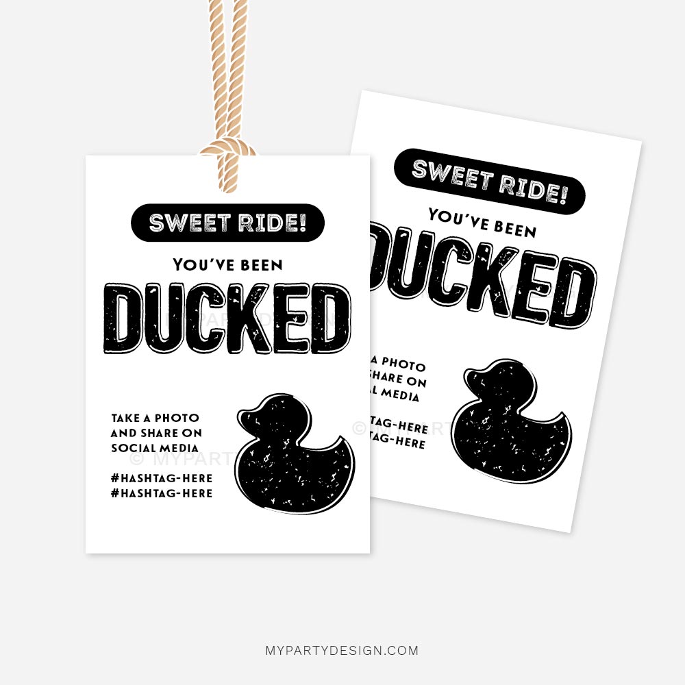 YOU-VE-BEEN-DUCKED-TAGS-SWEET-RIDE-00B sweet ride ducked tags for car ducking game