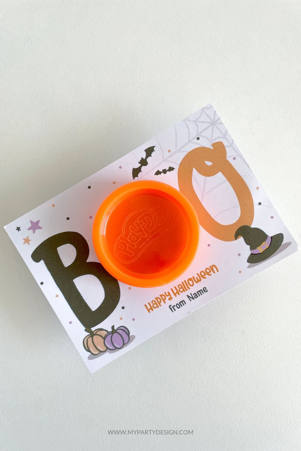 halloween play dough class gifts with halloween themed card